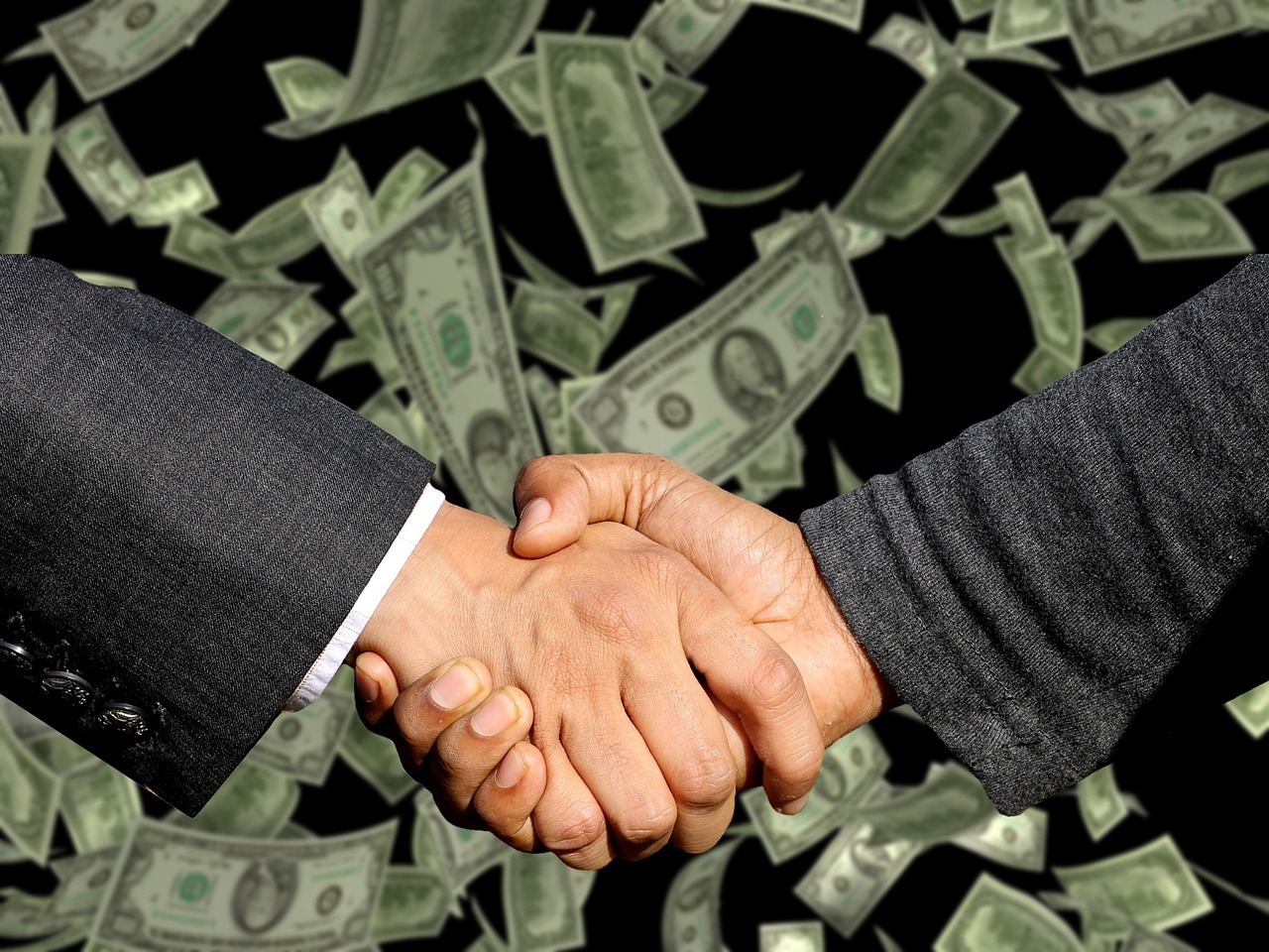 handshake, agreement, trade, business, profit, sale, commercial, money, contract, concept, gesture, handshake, trade, money